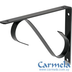 Escuadra Acero Estante 20cm Modelo "S" Negro FIERO