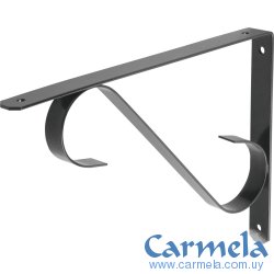 Escuadra Acero Estante 28cm Modelo "S" Negro FIERO