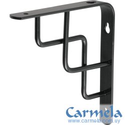 Escuadra Acero Estante 15cm Escalera Negra FIERO