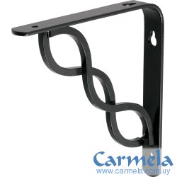 Escuadra Acero Estante 15cm Trenzado Negra FIERO