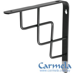 Escuadra Acero Estante 20cm Escalera Negra FIERO