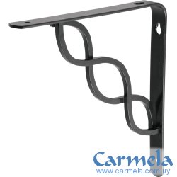 Escuadra Acero Estante 20cm Trenzado Negra FIERO