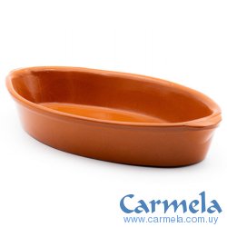 Fuente Ovalada Horno Cerámica Vitrificada 40x25cm Corzana