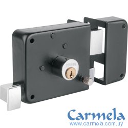 Cerradura Sobreponer Negra Llave Tradicional Hermex