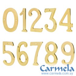 Números De Bronce Para Pared Puerta 100mm Hermex