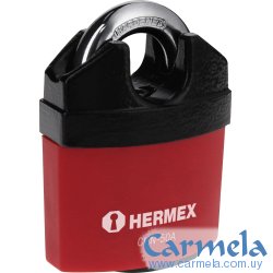 Candado Hierro 50mm Gancho Protegido Hermex CHN-50A