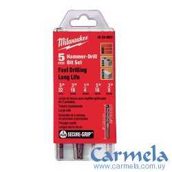 Kit 5 Mechas Mampostería 5/32'' A 3/8'' Milwaukee 48-20-8851