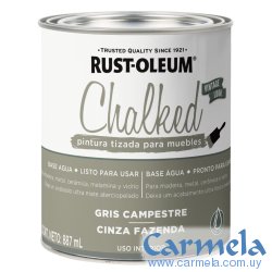 Pintura Tizada Chalked Rust Oleum Gris Campestre