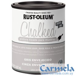 Pintura Tizada Chalked Rust Oleum Gris Envejecido