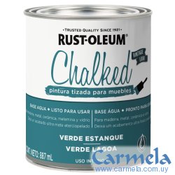 Pintura Tizada Chalked Rust Oleum Verde Estanque