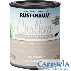 Pintura Tizada Exterior Chalked Rust Oleum Gris Pálido