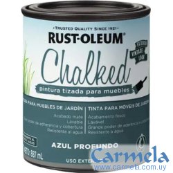 Pintura Tizada Exterior Chalked Rust Oleum Azul Profundo