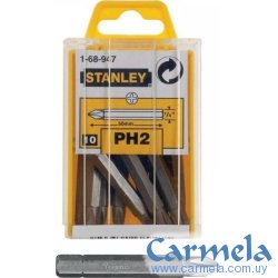 Puntas Atornillador Phillips PH2 50mm Stanley Estuche x 10