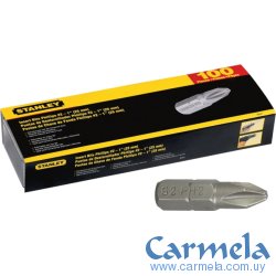 Puntas Atornillador Phillips PH2 25mm Stanley Estuche x 100