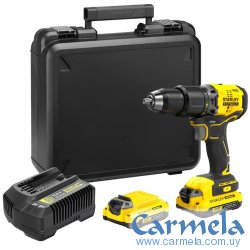 Taladro Atornillador Percutor Batería 20v Stanley SBD715C2K