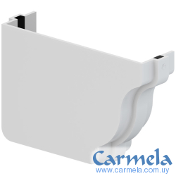 Tapa Izquierda Canaleta Desagüe Pluvial Aquapluv Style TIGRE PVC Blanco
