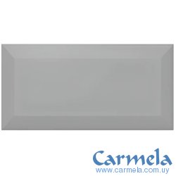 Cerámica Ladrillo Biselado 10x20cm Gris Brillante TECNOGRES