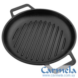 Sartén Grill Hierro Fundido Curado 25cm Victoria