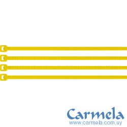 Precinto Collarín Plástico 30cm x 4.5mm Amarillo Volteck CIN-5030A