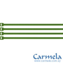 Precinto Collarín Plástico 30cm x 4.5mm Verde Volteck CIN-5030V