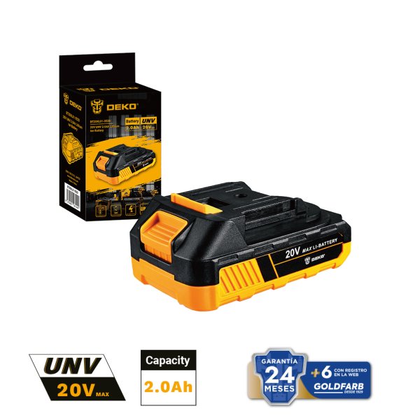 Batería de Litio 20V 2,0 Ah Deko BT20XL01-1020