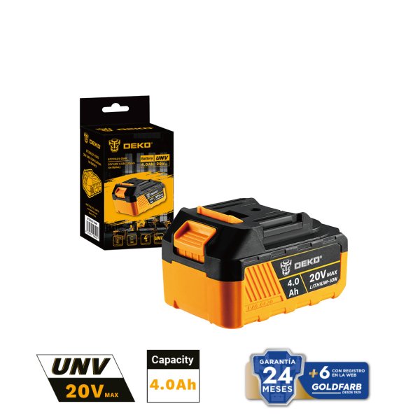 Batería de Litio 20V 4,0 Ah Deko BT20XL01-1040