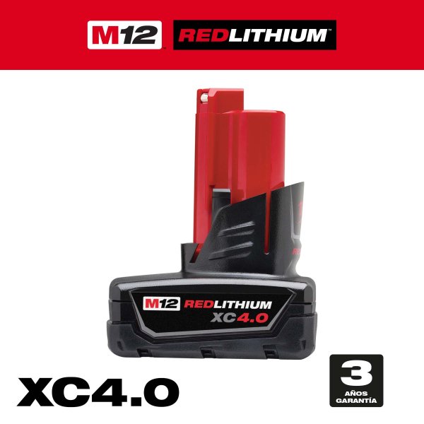 Batería M12 REDLITHIUM XC 12 V 4,0 Ah Milwaukee 48-11-2440