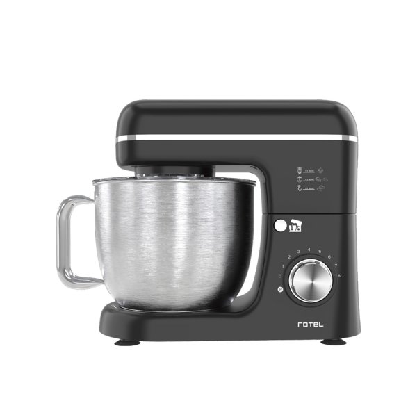 Batidora Planetaria 1500 W Bowl de Acero Inoxidable 5 Litros Negra Rotel 72794