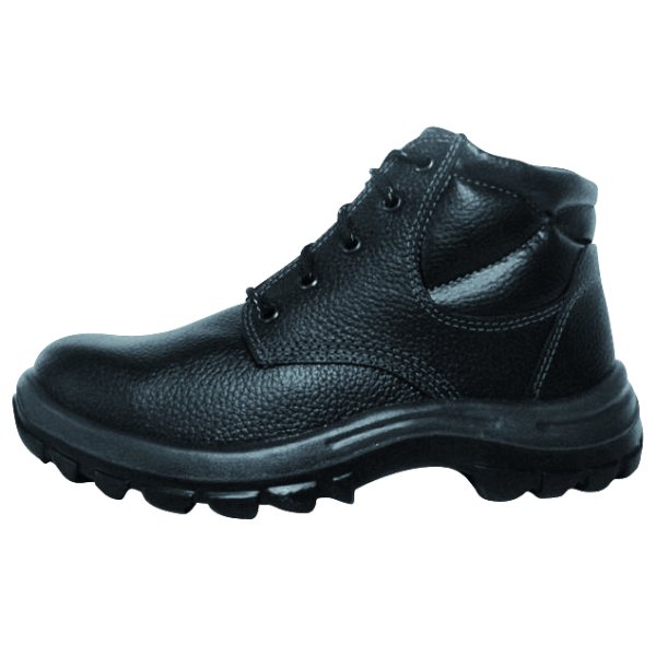Botín de cuero negro, pta.acero,Talle:37 "WORKSAFE"