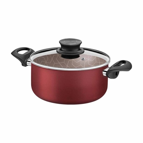 Cacerola con Asas 24 cm 5 L Starflon Rojo Tramontina Paris 28524/724