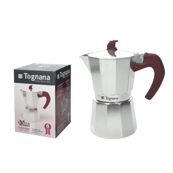 Cafetera 6 Tazas Aluminio Extra Style Tognana V443056MORU