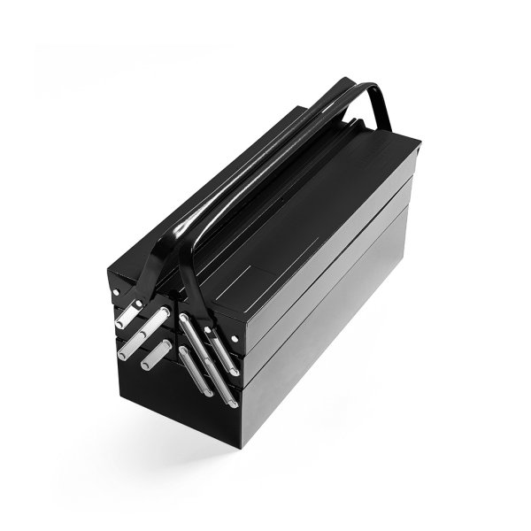 Caja Metálica Negra 5 Reparticiones 50 x 20 x 21,5 cm Tramontina 43800/905