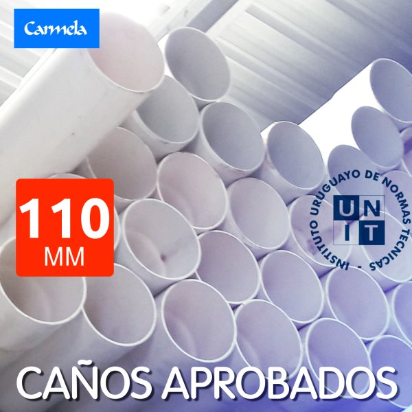Caño PVC aprobado 110 mm x 3,2 mm - 4 m