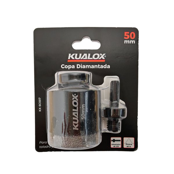 Copa Diamantada 50 mm para Amoladora y Taladro Kualox KX-SC007