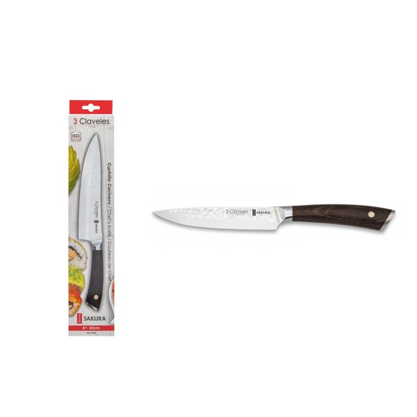 Cuchillo de Cocina 5" Forjado Martillado Sakura 3 Claveles 1016