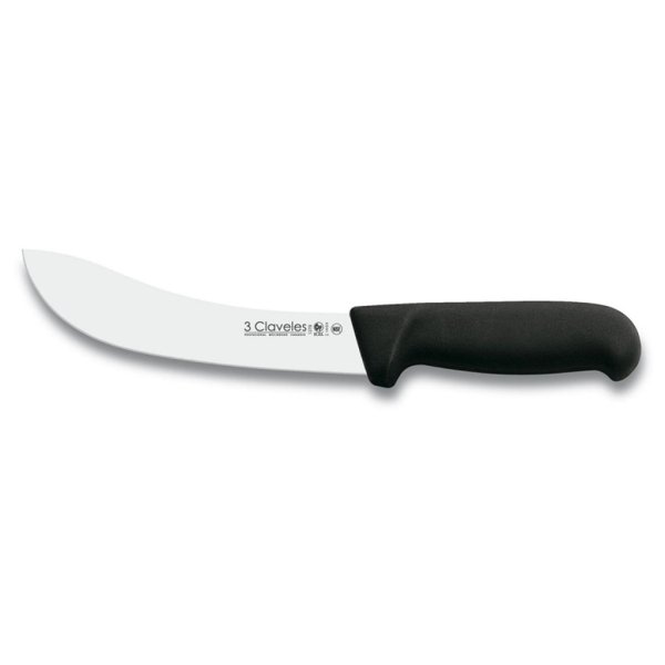 Cuchillo para Despellejar 6,5" Mango Negro 3 Claveles 1277