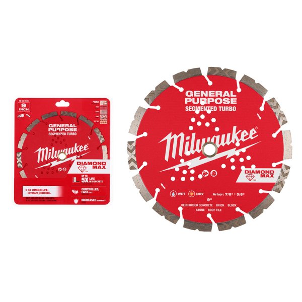 Disco Diamantado Turbo Segmentado 9" (230 mm) DIAMOND MAX Milwaukee 49-93-9009