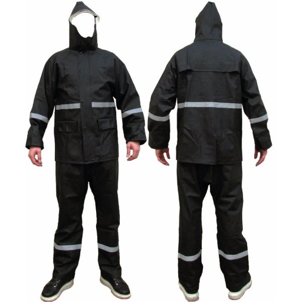 Equipo lluvia negro con reflectivo T:M "SLENDER" R004