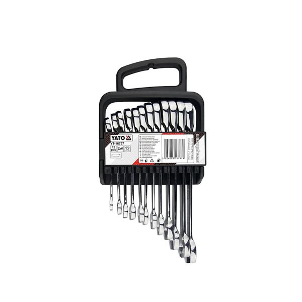 Juego 12 Llaves Combinadas con Crique 8 a 19 mm Yato YT-16737