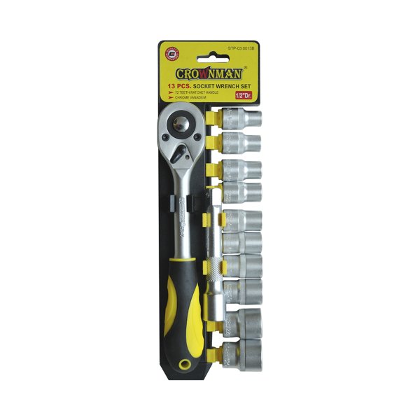 Juego 13 Bocallaves Hexagonales Encastre 1/2" Crownman STP-03.0013B