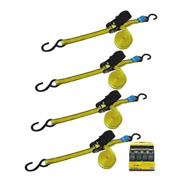 Juego 4 Cintas de Sujeción con Crique 25 mm x 5 m Crownman 1306624