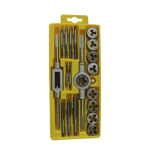 Juego de Machos y Terrajas 20 Piezas Métricos M3 a M12 Crownman 0413320