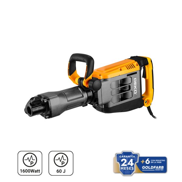 Martillo Demoledor 1600 W 17 kg 60 J Hexagonal Deko DKDB17P60