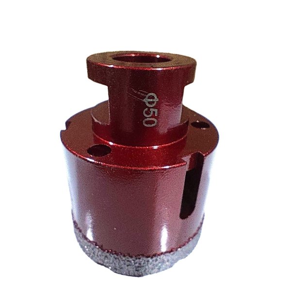 Mecha corona diamantada 50mm rosca M14 p/ amoladora
