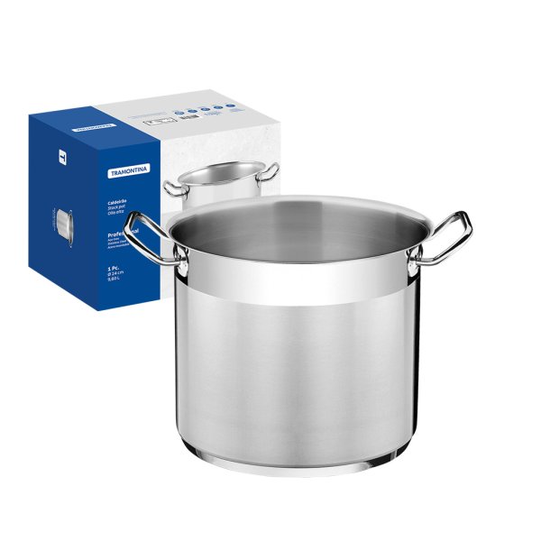 Olla con Asas Acero Inoxidable 24 cm 9,6 L Tramontina Professional 62648/245