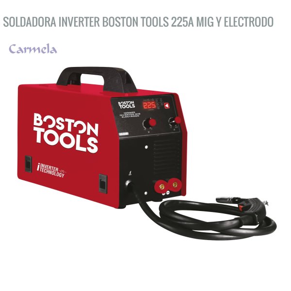 Soldadora Inverter Boston Tools 225A MIG y Electrodo