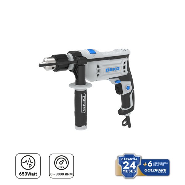 Taladro Percutor 13 mm 650 W Deko DKID13XP65