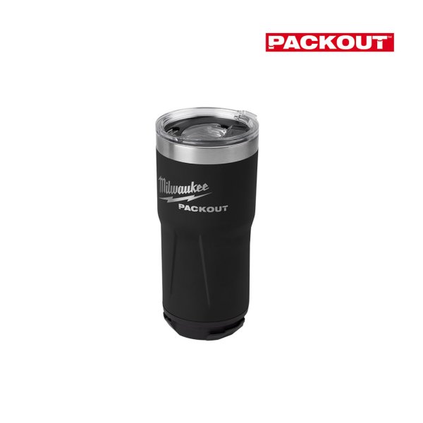 Vaso Térmico Packout 0,6 Litros Negro Milwaukee 48-22-8392B