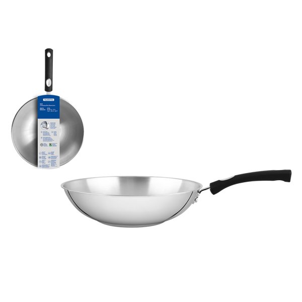 Wok Acero Inoxidable 28 cm 3,3 L Astro Silicone Tramontina 62138/282
