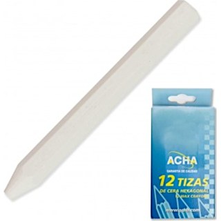 Tizas de Cera Hexagonales Blancas 120mm ACHA